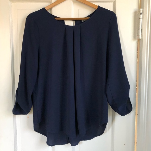Papermoon Tops - Stitch Fix Papermoon Navy Blouse w/Cutout Back, XL